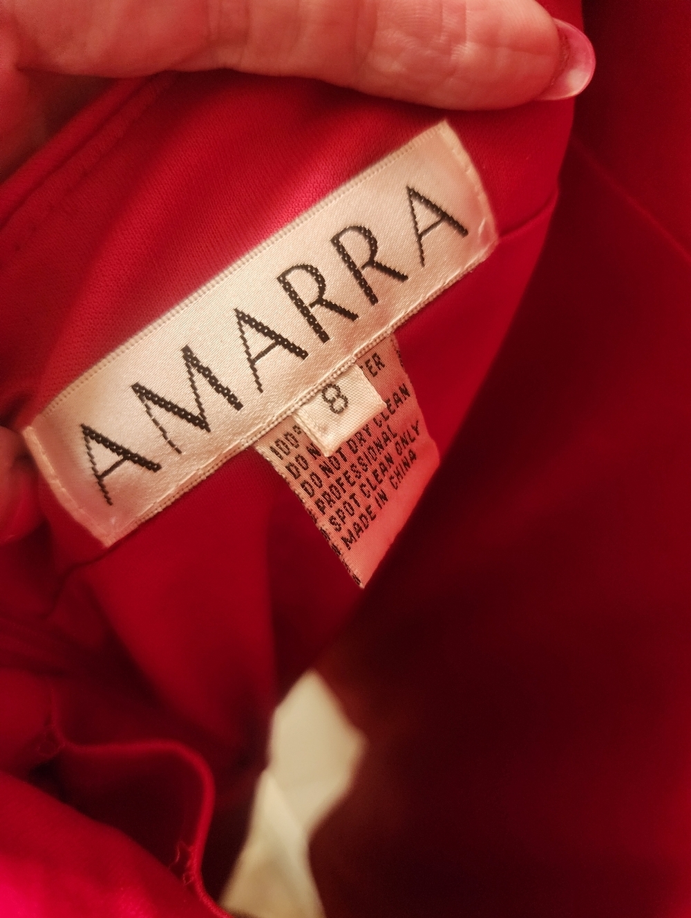 Amarra Red Sequin Halter Dress Size 8 Open Back Tie Waist Cocktail Party - Picture 2 of 3
